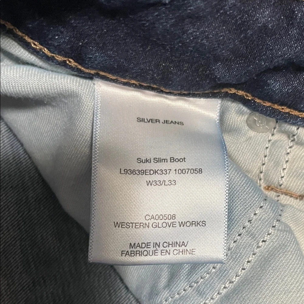 Dark Blue Silver Jeans Co Suki Slim Boot W33/L33 - Picture 6 of 8